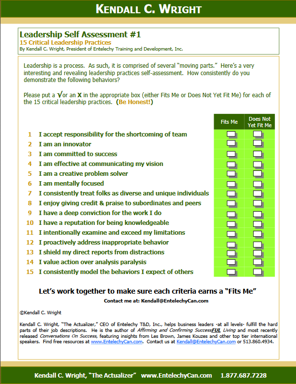 LSA#1 15 Critical Leadership Practices