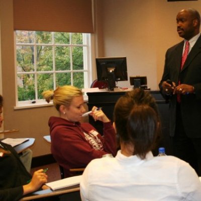 Kendall in the classroom