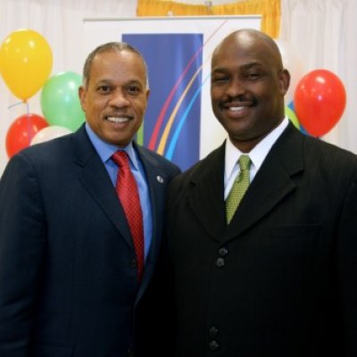 Kendall C. Wright with Juan Williams